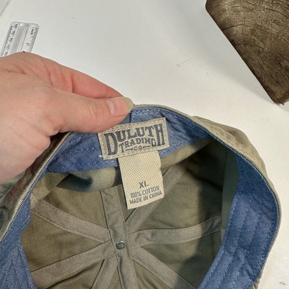 Duluth Trading Co. Flat Cap Hat Mens Duckbill Size XL Driving Beige Cotton - Picture 7 of 7